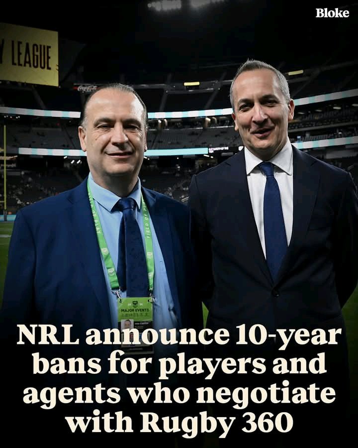 The NRL has taken a bold and uncompromising stance with its latest statement — one that has sent shockwaves through rugby league circles across Australia and beyond. The governing body has declared that any NRL player who negotiates, signs, or even verbally agrees to terms with a football competition or organisation not recognised by the Australian Rugby League Commission (ARLC) will face a 10-year ban from participating in the NRL or any ARLC-sanctioned competition.