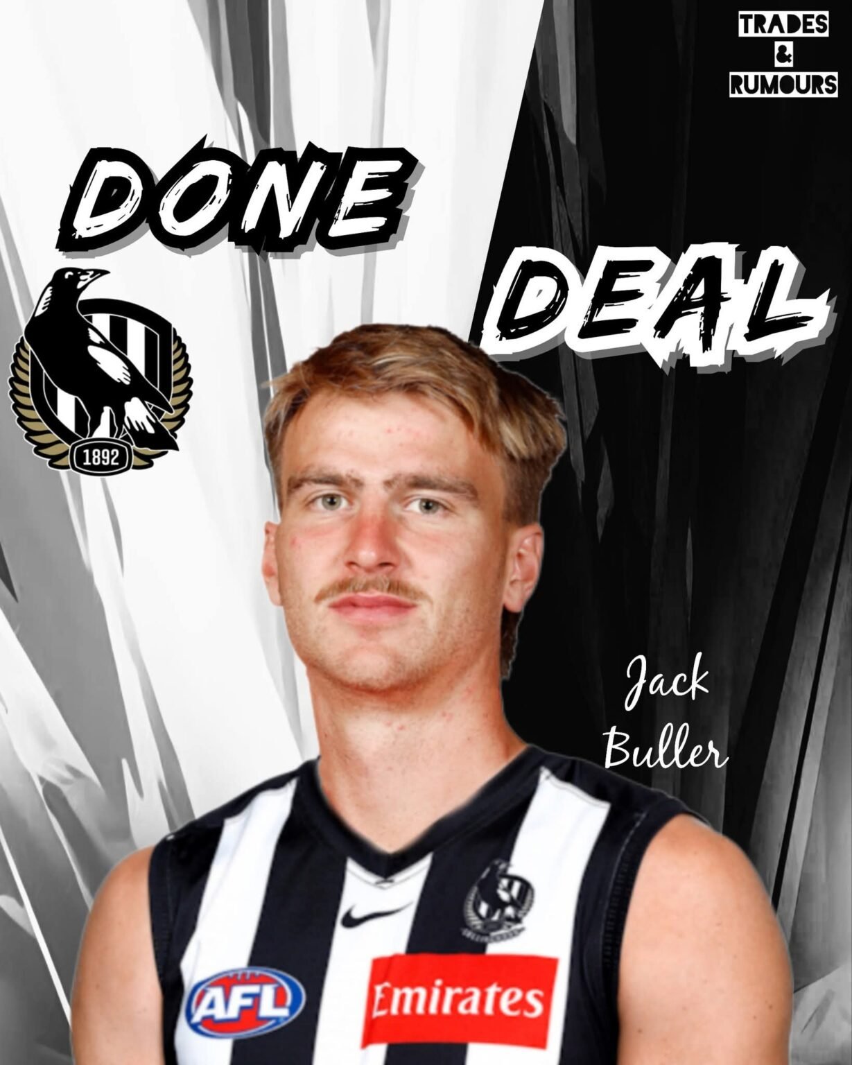 Jack Buller has joined Collingwood as well as a future Fourth-Round Pick in exchange for a future Third-Round Pick.