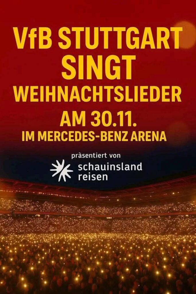 🎅💥 STUTTGART ERLEUCHTET DIE WEIHNACHT! 💥🎄 On the 30th. November, the Mercedes-Benz Arena turns into a glittering winter wonderland of the hearts! ❤️🔥 VfB will be the center of pure emotion at the mega-event “Stuttgart sings Christmas carols”! 🌟 Thousands of fans, sparkling lights, unforgettable goosebumps moments – an evening that will……………..