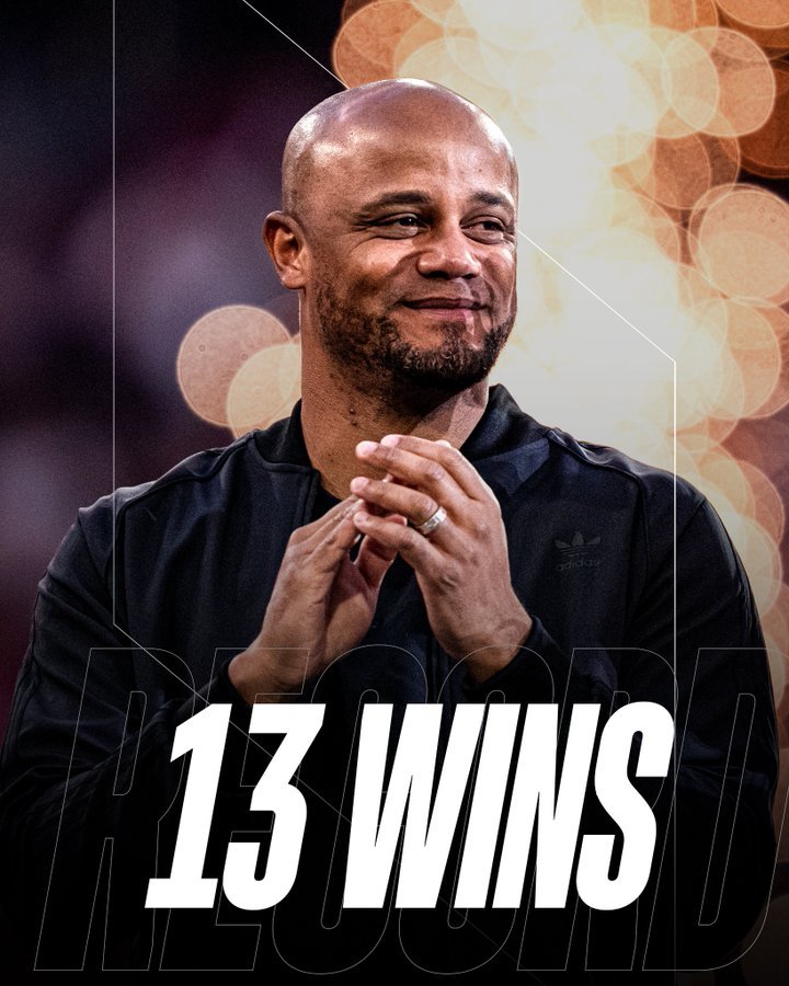 𝐔𝐍𝐒𝐂𝐇𝐋𝐀𝐆𝐁𝐀𝐑!! 🤩  Der FC Bayern München ist mit 13 Pflichtspielsiegen in Folge in die Saison 2025/26 gestartet – und hat damit den Rekord aus den fünf großen europäischen Ligen eingestellt, den der AC Mailand in der Saison 1992/93 aufgestellt hatte.