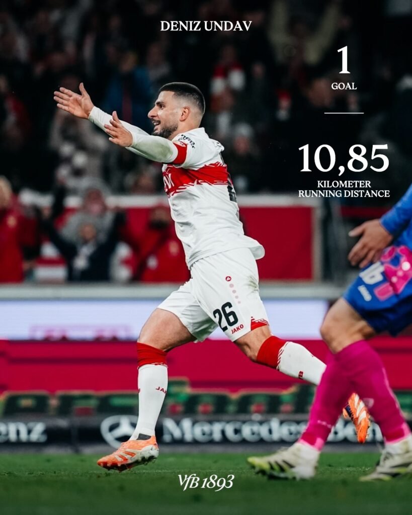 𝗠𝗮𝗻 𝗼𝗳 𝘁𝗵𝗲 𝗠𝗮𝘁𝗰𝗵 ⚪️🔴  Verdient, Deniz #Undav 🙌  #VfB | #VfBM05