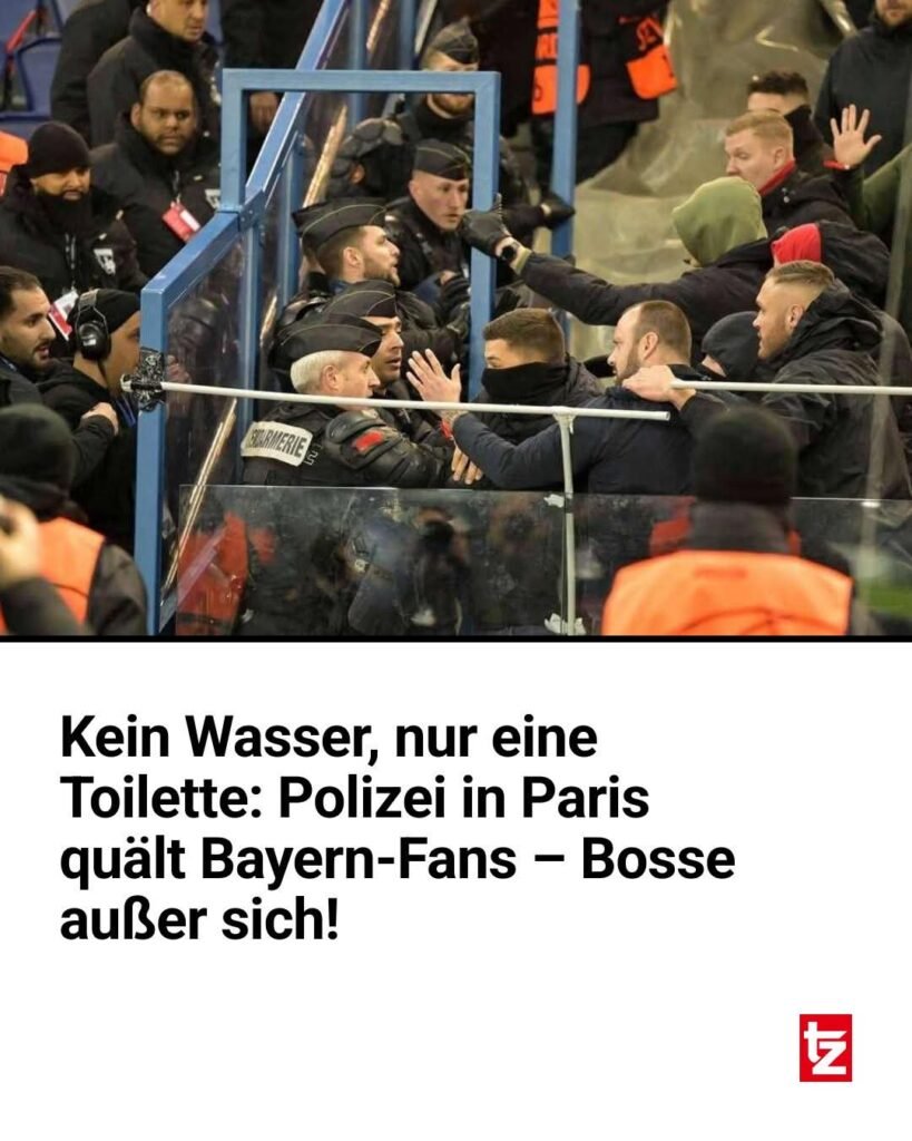 Die Pariser Polizei schikaniert die Fans des FC Bayern mit willkürlichen Maßnahmen vor Ort! 😡 Vorstandschef Jan-Christian Dreesen ist außer sich!