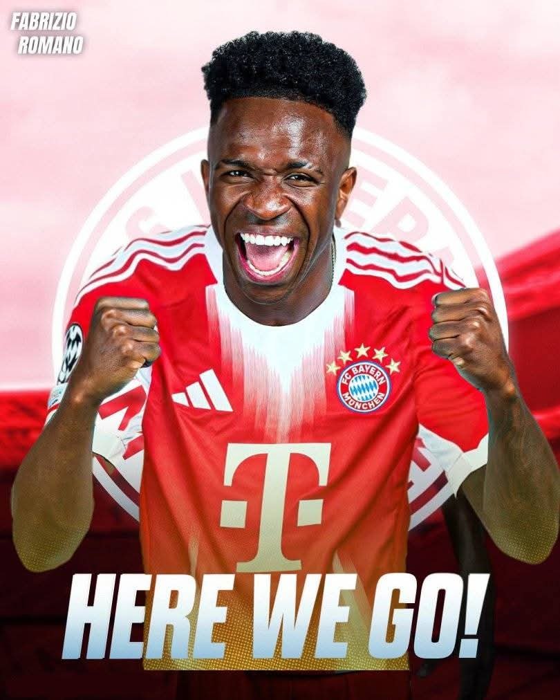🚨 Bayern München hat Berichten zufolge eine Einigung mit Vinícius Júnior in einem sensationellen 150-Millionen-Euro-Deal erzielt! Laut mehreren Online-Berichten haben der FC Bayern München und Real Madrid eine grundsätzliche mündliche Vereinbarung über den Transfer von Vinícius Júnior getroffen – einer der spektakulärsten Transfers der jüngeren Fußballgeschichte…. Weiterlesen