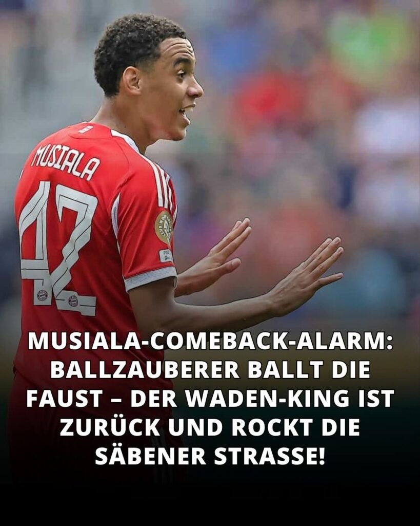 München, die Stadt der Wunder, explodiert vor Vorfreude! Jamal Musiala, 22, unser bayrischer Zauberkünstler mit dem linken Fuß, hat den nächsten Hammer-Meilenstein geknackt: Erstmals seit vier Monaten den Ball getreten – und das mit Gummi! Nach dem brutalen Wadenbeinbruch gegen PSG in der Klub-WM ballert er jetzt techn,…