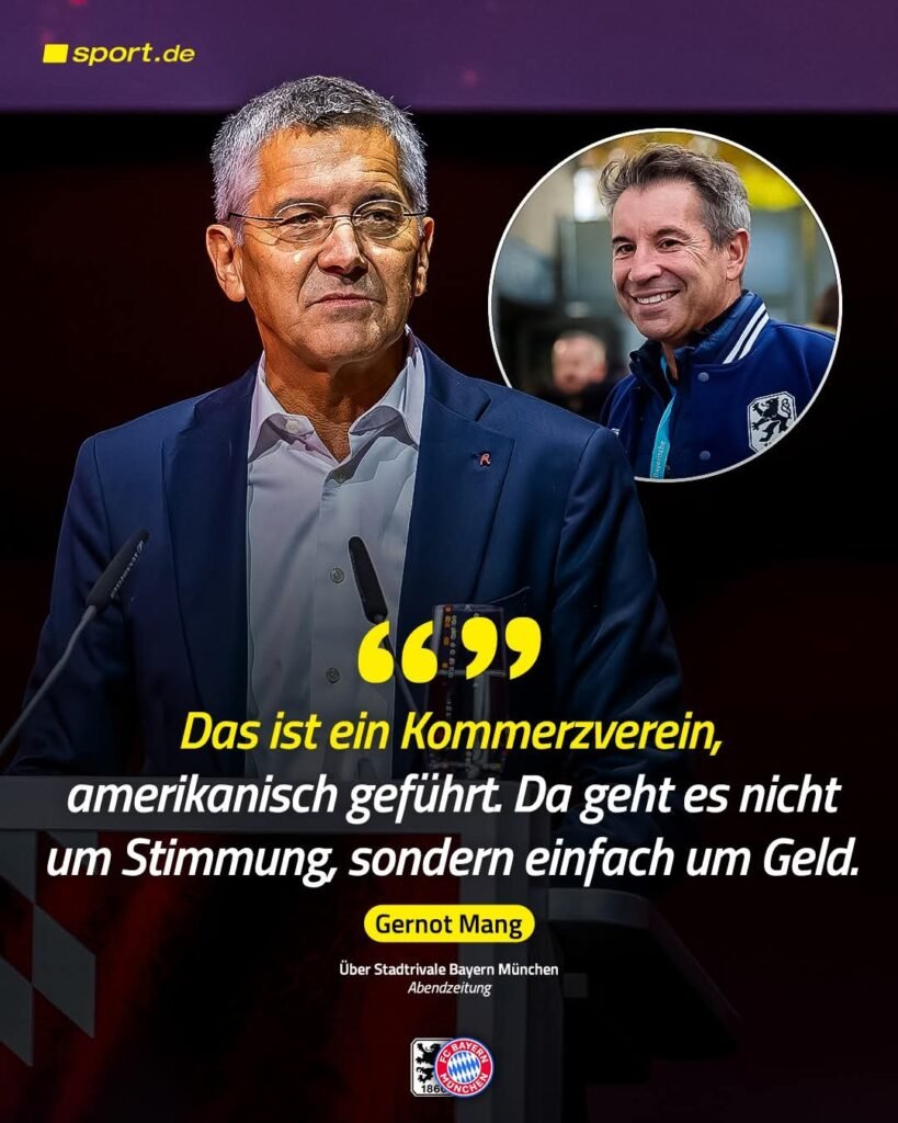 „Ein bisschen Demut würde diesem Klub guttun“ – 1860-Präsident Gernot Mang teilt gegen Stadtrivalen und Bayern-Boss Herbert Hainer aus