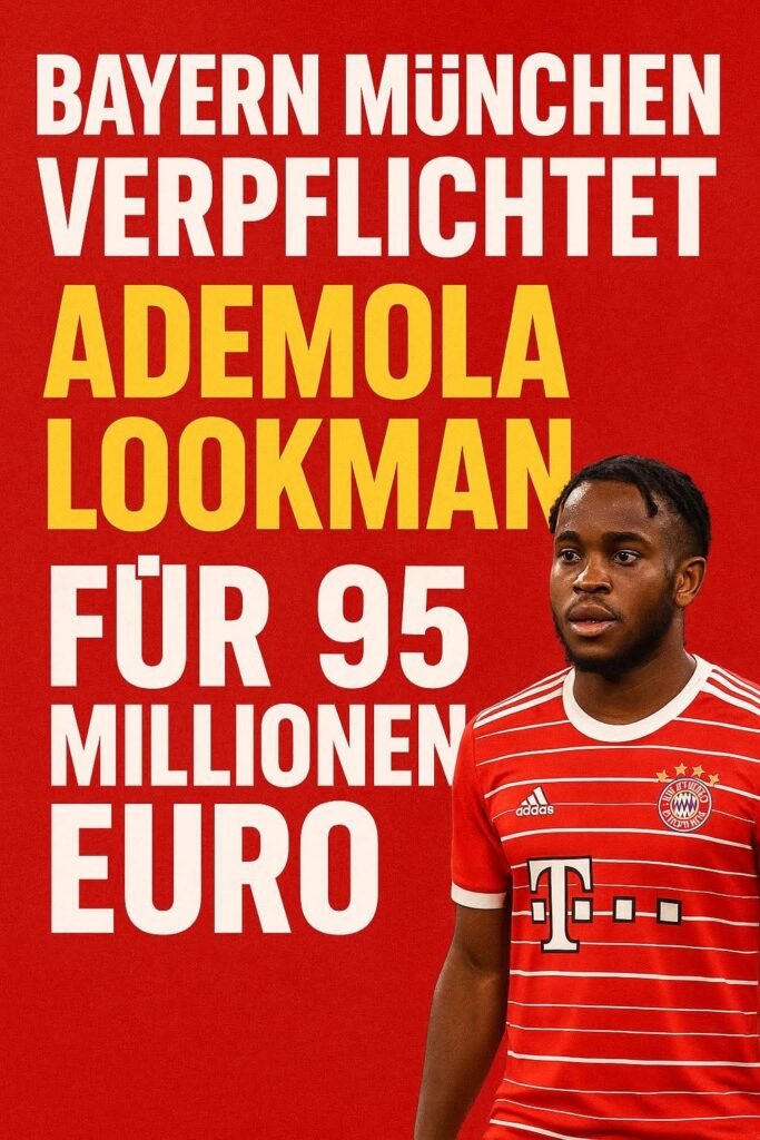 Der FC Bayern München hat Ademola Lookman für 95 Millionen Euro verpflichtet 🔥💣 Ein Transfershock erschüttert den europäischen Fußball: Fabrizio Romano bestätigt exklusiv Ademola Lookmans 95-Millionen-Euro-Wechsel zum FC Bayern München. Der Mega-Deal, heimlich und mit absoluter Präzision eingefädelt.
