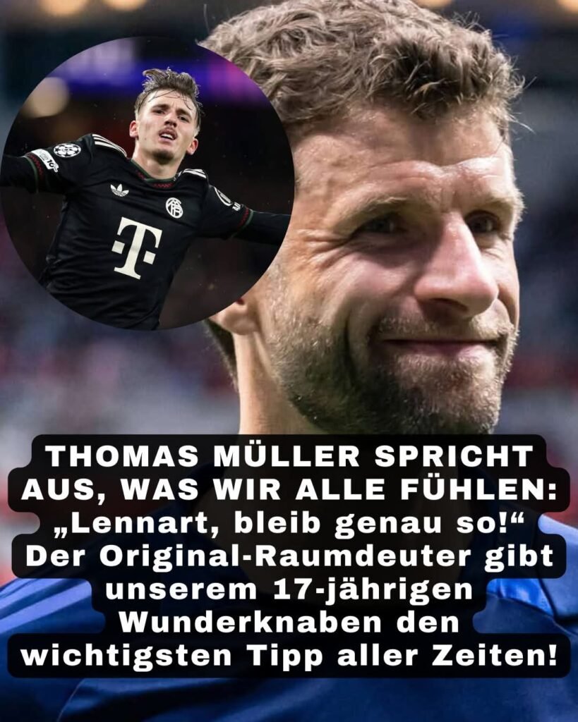 Servus, liebe rot-weiße Welt! Wenn Thomas Müller redet, dann hört ganz Bayern zu. Und wenn Thomas Müller über Lennart Karl redet, dann bekommen wir alle Gänsehaut, feuchte Augen und ein fettes Grinsen im Gesicht zugleich. Unsere lebende Legende, unser Weltmeister, unser Original-Raumdeuter hat sich jetzt im RTL/ntv-Interview zu unserem 17-jährige…
