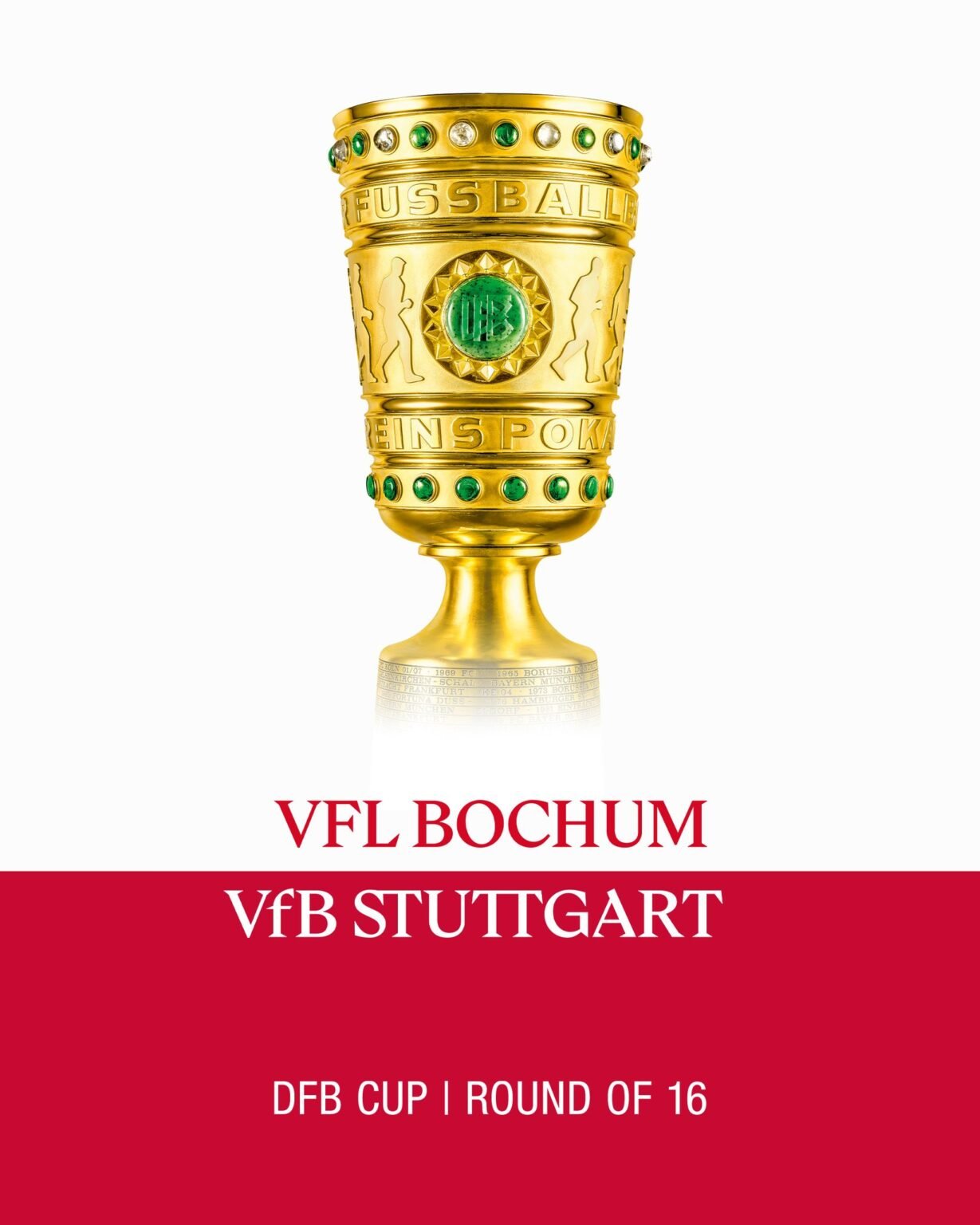 Wir treffen im Achtelfinale des DFB-Pokals auswärts auf den VfL Bochum! 🏆 #VfB | #BOCVfB | #DFBPokal