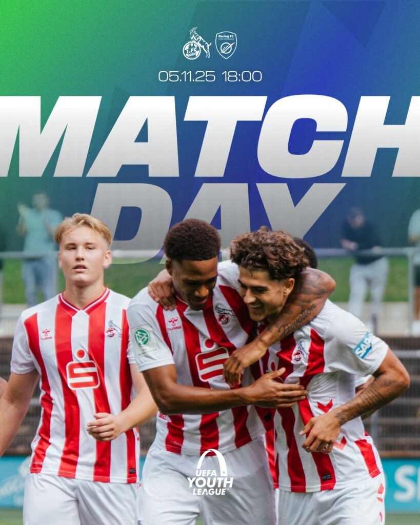 Mit eurer unglaublichen Unterstützung ist unsere #effzeh-U19 bereit, alles zu geben, um sich heute Abend einen Platz in der 3. Runde des @UEFAMensYouth-Wettbewerbs zu sichern. 💪🔥 Jeder Jubel, jeder Applaus und jede Stimme von den Rängen treibt das Team nach vorn …