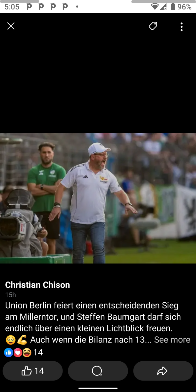 Endlich ein Lichtblick: Trotz schwacher Bilanz zeigt Union unter Baumgart ein neues Gesicht. Der Erfolg am Millerntor gibt Mut, Selbstbewusstsein und frischen Schwung für den harten Saisonweg.