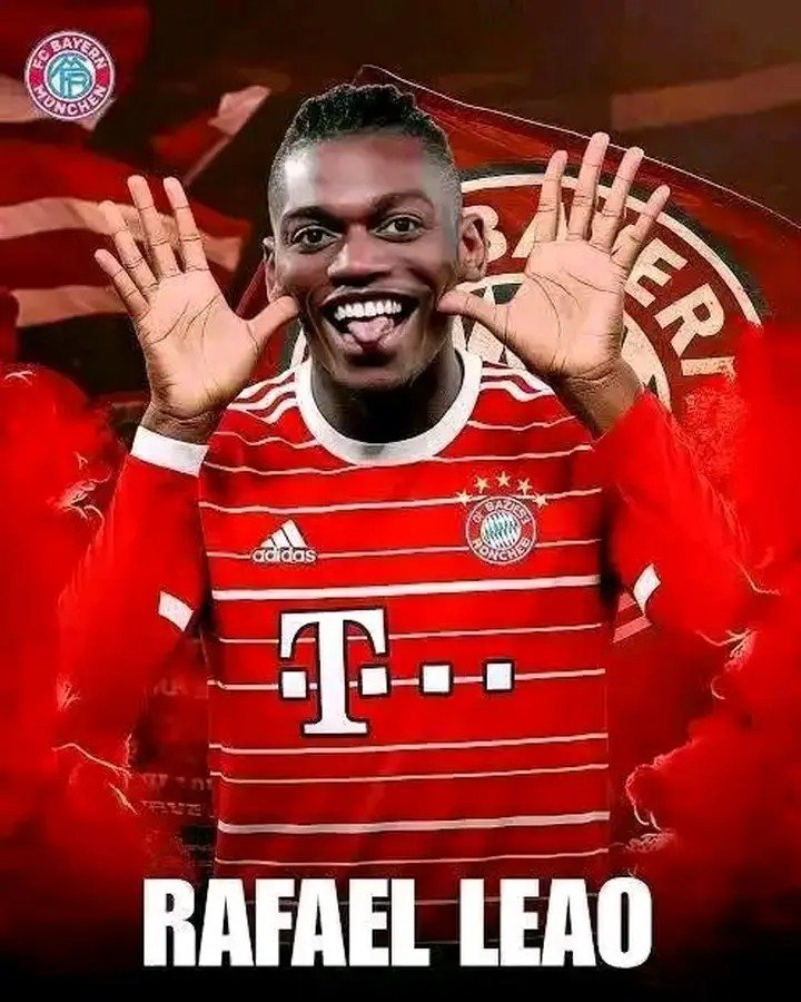 Hier eine 80-Wörter-Version auf Deutsch, leicht entschärft, damit es nicht als bestätigte Tatsache dargestellt wird: 🚨💣 TRANSFERBOMBE! 💣🚨 Laut spektakulären Meldungen steht Rafael Leão, der herausragende Offensivstar des AC Mailand, vor einem Mega-Wechsel zum FC Bayern München für angeblich rund 100 Millionen Euro. Der Serie-A-Topspieler soll bereits zum Medizincheck erwartet werden. Die Fußballwelt zeigt sich verblüfft: Bayern wäre damit ein absoluter Coup gelungen, Fans wären außer sich vor Freude – und Rivalen gerieten in Alarmstimmung. Die Bundesliga könnte damit enorm an Spannung gewinnen.