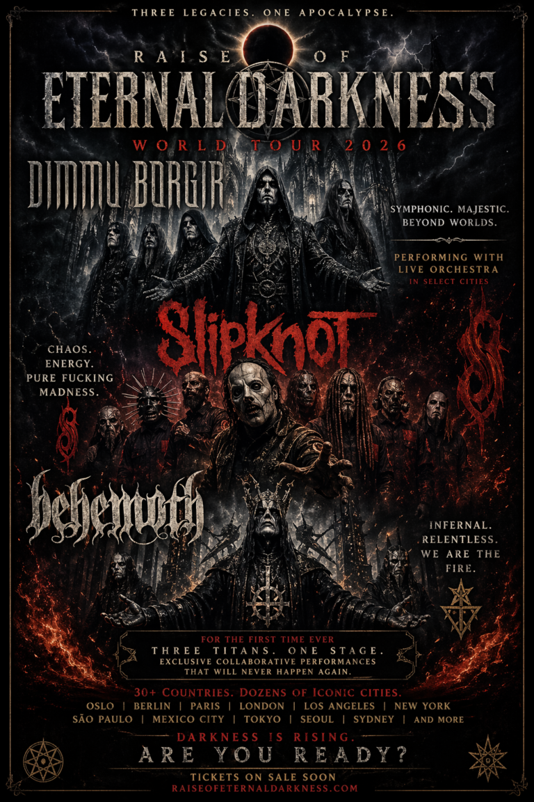 🔥 RAISE OF ETERNAL DARKNESS 2026: DIMMU BORGIR x SLIPKNOT x BEHEMOTH DOMINATE THE WORLD STAGE 🔥🌑