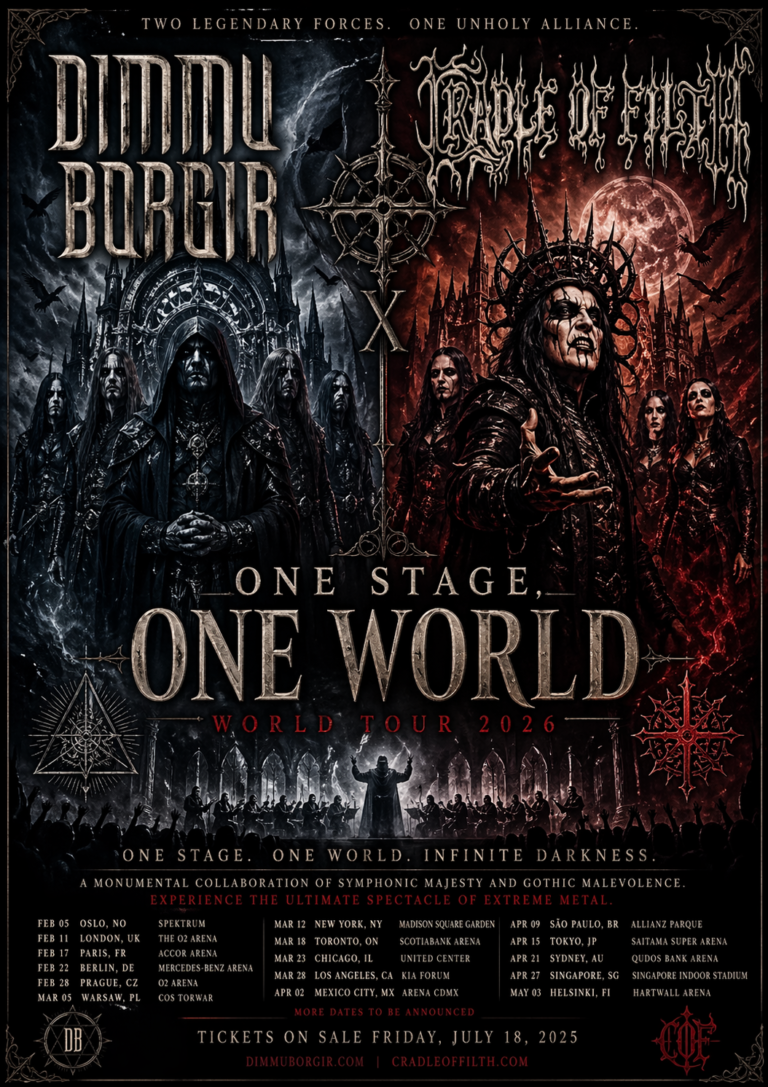 🌑🔥 ONE STAGE, ONE WORLD 2026: Dimmu Borgir & Cradle of Filth UNLEASH A GLOBAL SYMPHONY OF DARKNESS 🔥🌑