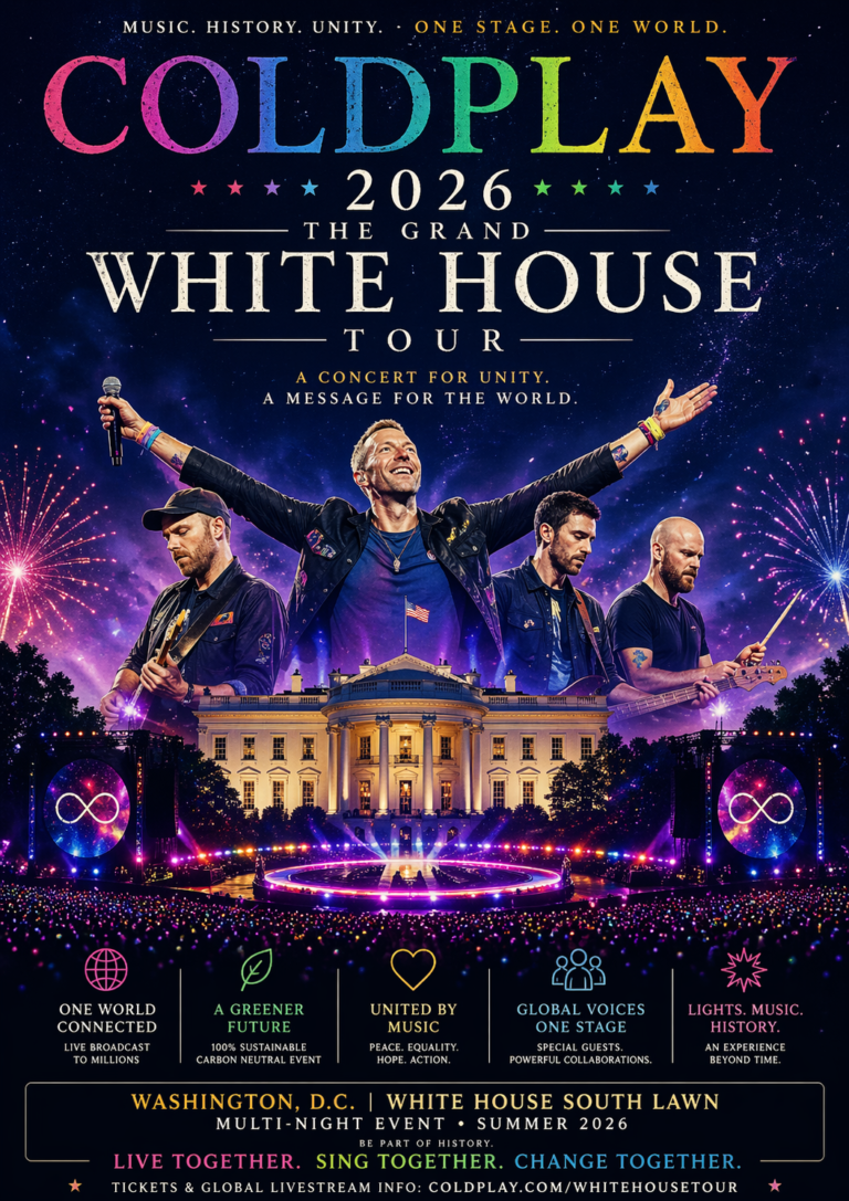 Coldplay 2026: History Amplified at the White House — A Night the World Will Never Forget 🎶✨..