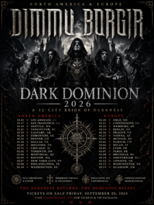 🔥 “Dark Dominion 2026: Dimmu Borgir Unleash a 32-City Reign Across North America & Europe” 🔥..