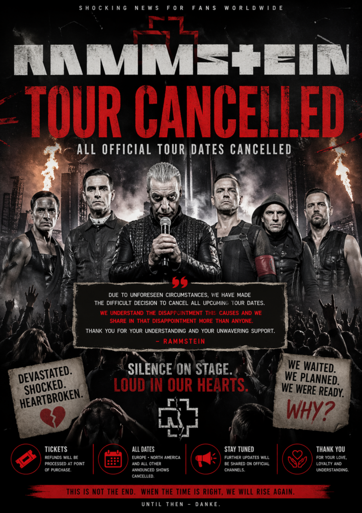 🔥 Shockwaves in the Metal World: Rammstein Cancels Entire Tour, Fans Left Devastated 🎸