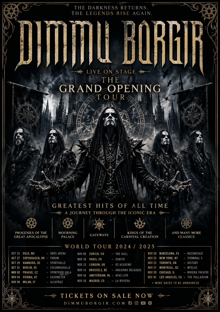🔥 Symphonic Darkness Rises Again: Dimmu Borgir Returns for a Monumental Greatest Hits Tour 🔥..